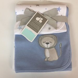 Set of 2 New Receiving Blankets Baby Boy Just Born
